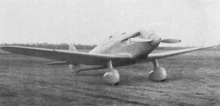 Eksperymentalny myśliwiec Kawasaki Ki-28.